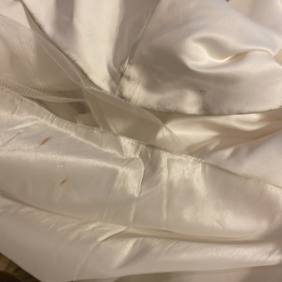 Mori Lee by Madeline Gardner Pleated Bodice Ruched Ball Gown Wedding Dress Sz 16 - Picture 15 of 15